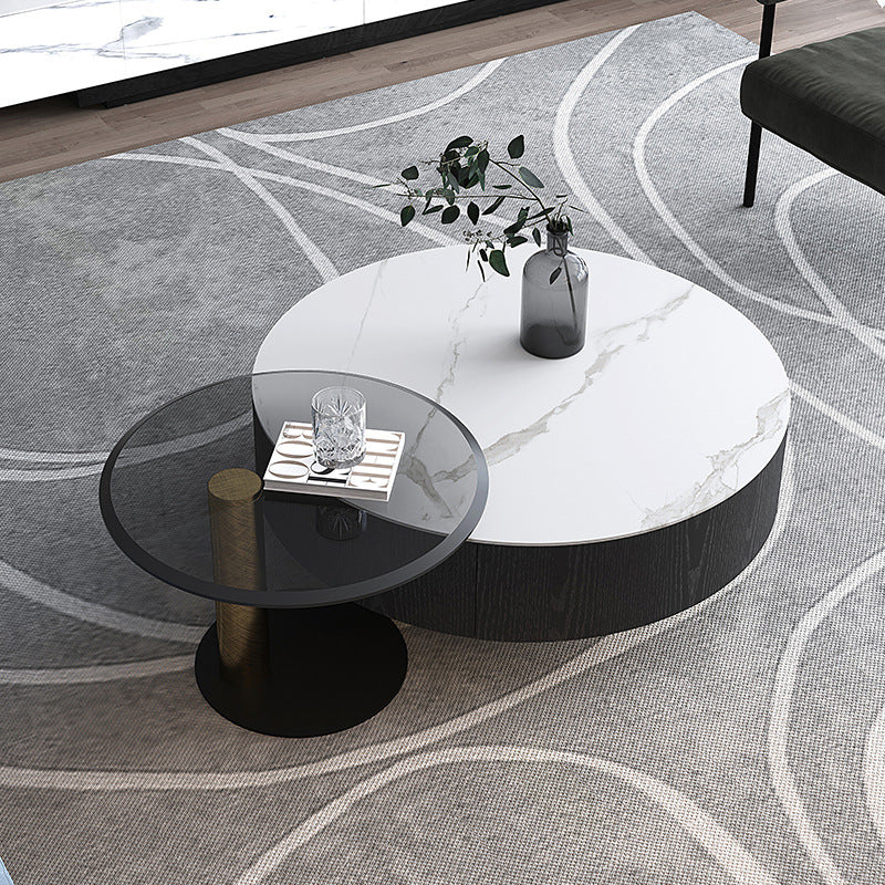 Segrate Slate Coffee Table 21.65"D+27.55"D