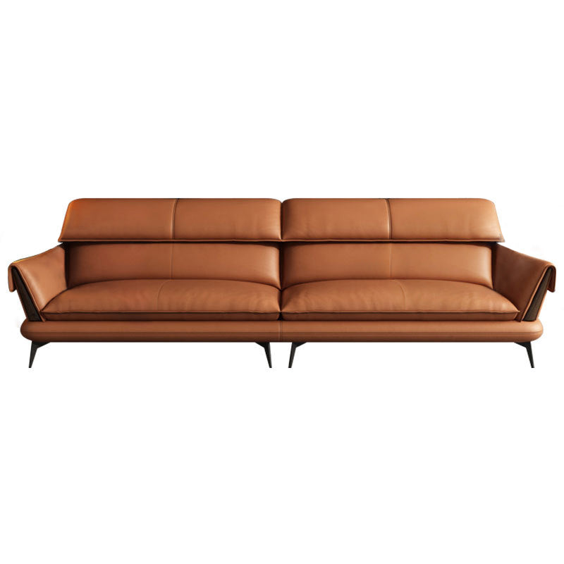 Palau Orange Full-grain leather Office Sofa 86.61"D