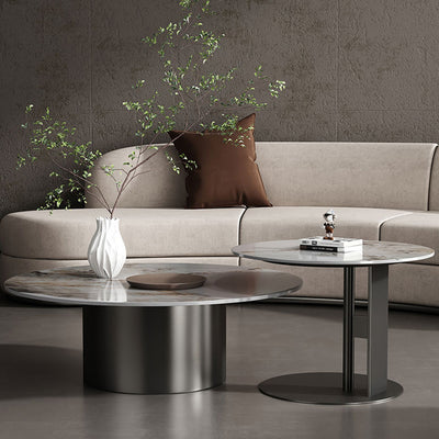 Segrate Grey Slate Coffee Tables 31.5"D+19.69"D