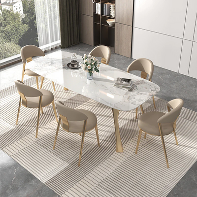 Siderno Beige Leather Dining Chair 19.69"D