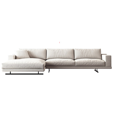 Rovigo Grey Cotton and Linen Sofa 125.98"D