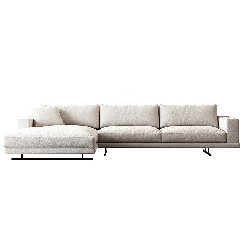 Rovigo Grey Cotton and Linen Sofa 125.98"D