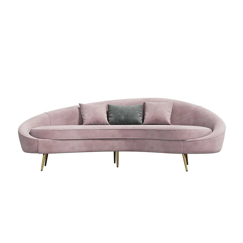 Aosta Orange Velvet Sofa 62.99"D