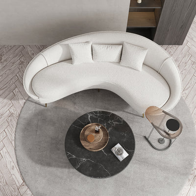 Aosta Orange Velvet Sofa 62.99"D