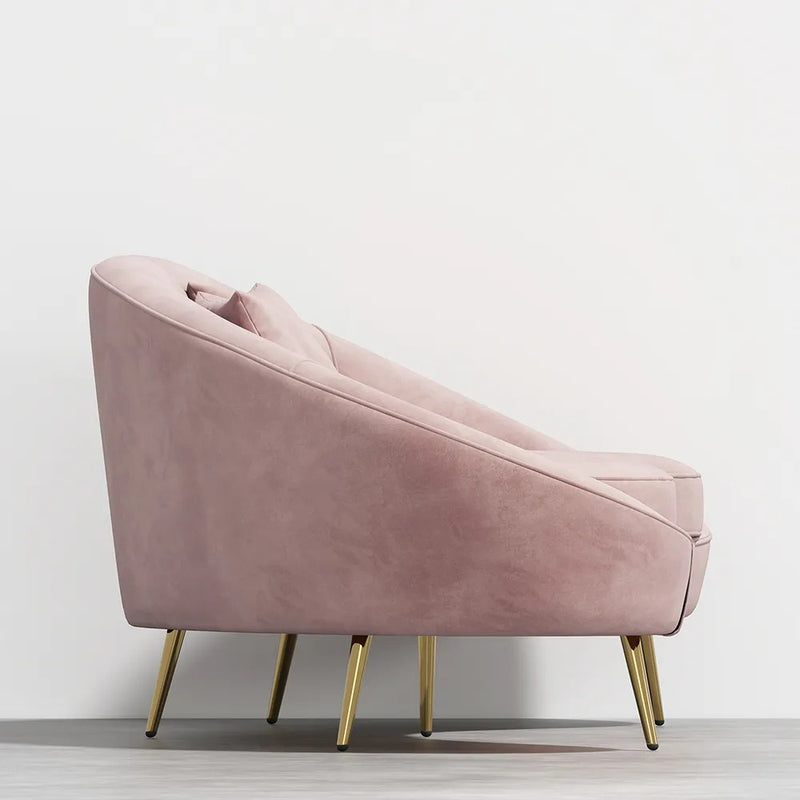 Aosta Orange Velvet Sofa 62.99"D