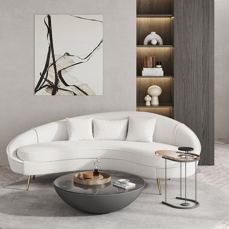 Aosta Orange Velvet Sofa 62.99"D