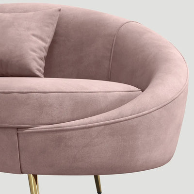 Aosta Orange Velvet Sofa 62.99"D