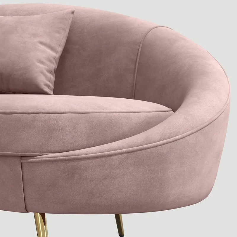 Aosta Orange Velvet Sofa 62.99"D