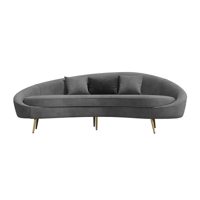 Aosta Orange Velvet Sofa 62.99"D