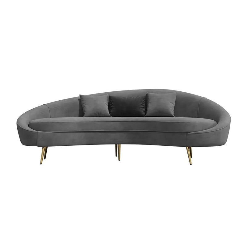 Aosta Orange Velvet Sofa 62.99"D