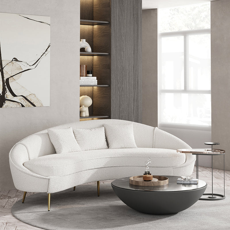 Aosta Orange Velvet Sofa 62.99"D