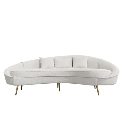 Aosta Orange Velvet Sofa 62.99"D