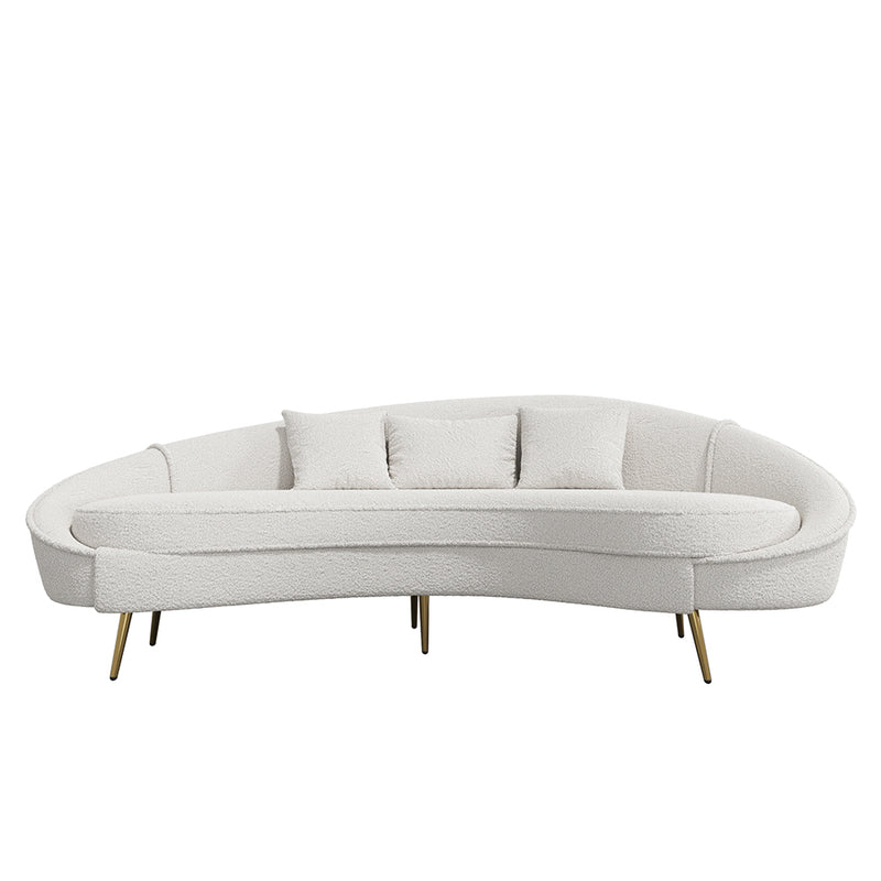 Aosta Orange Velvet Sofa 62.99"D