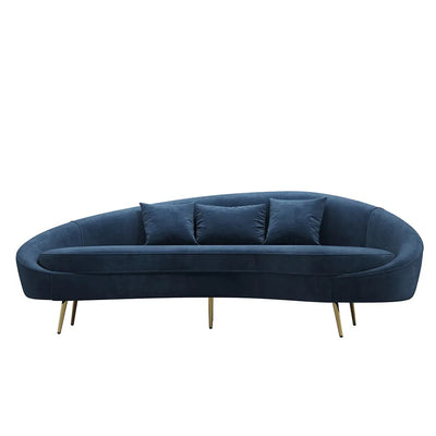 Aosta Orange Velvet Sofa 62.99"D