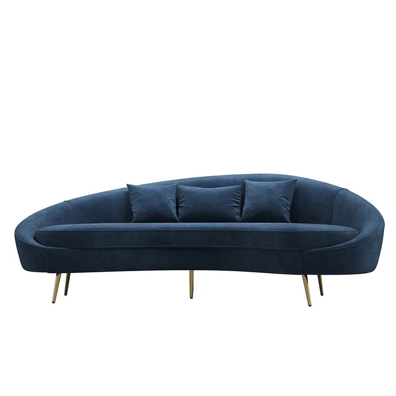 Aosta Orange Velvet Sofa 62.99"D
