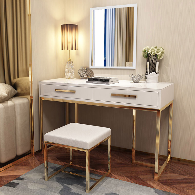 Tivoli White Slate Desk 47.24"D