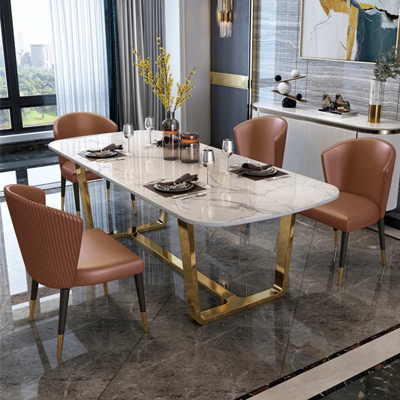 La Spezia White Slate Dining Table  62.99"D