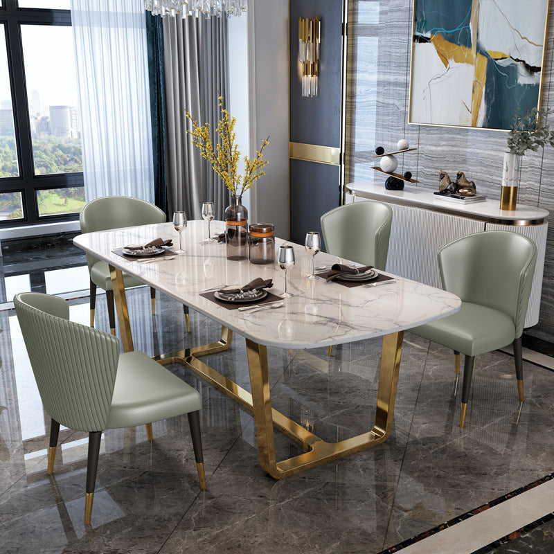 La Spezia White Slate Dining Table  62.99"D