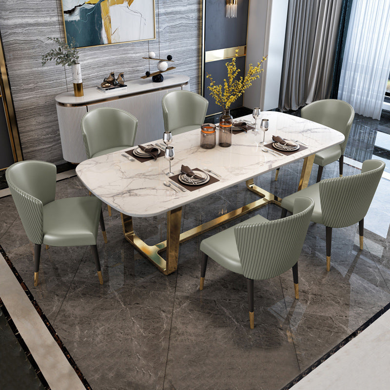 La Spezia White Slate Dining Table  62.99"D