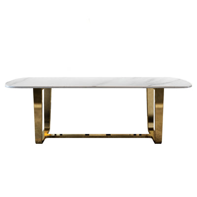 La Spezia White Slate Dining Table  62.99"D