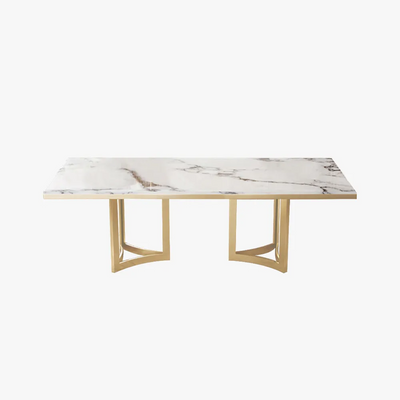  La Spezia White  Slate Dining Table 62.99"D