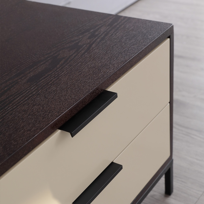 Centro Khaki Solid Wood Nightstand 21.65"D