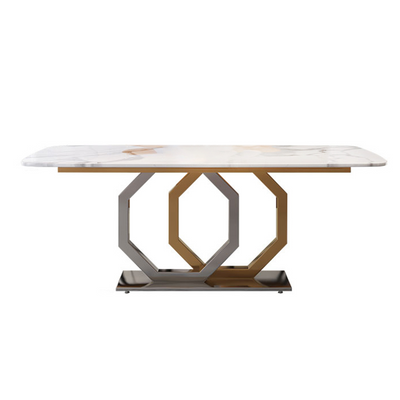 La Spezia White Marble Dining Table 55.12"D