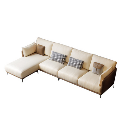 Rovigo Microfiber Leather Sofa 93.7"D+66.93"D (Left Lounge)