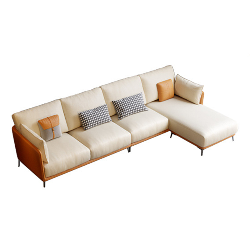 Rovigo Microfiber Leather Sofa 93.7"D+66.93"D (Left Lounge)