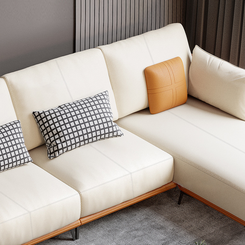 Rovigo Microfiber Leather Sofa 93.7"D+66.93"D (Left Lounge)