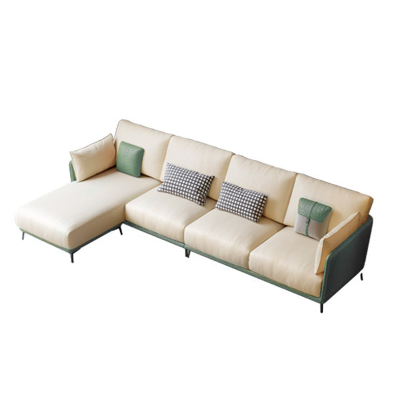 Rovigo Microfiber Leather Sofa 93.7"D+66.93"D (Left Lounge)