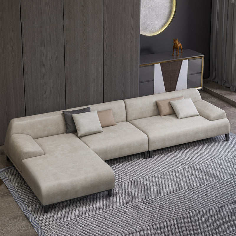 Rovigo Microfiber Leather Sofa 104.33"D+70.87"D (Right Lounge)