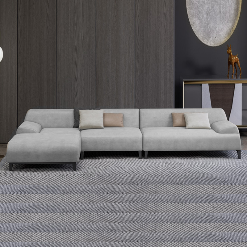 Rovigo Microfiber Leather Sofa 104.33"D+70.87"D (Right Lounge)