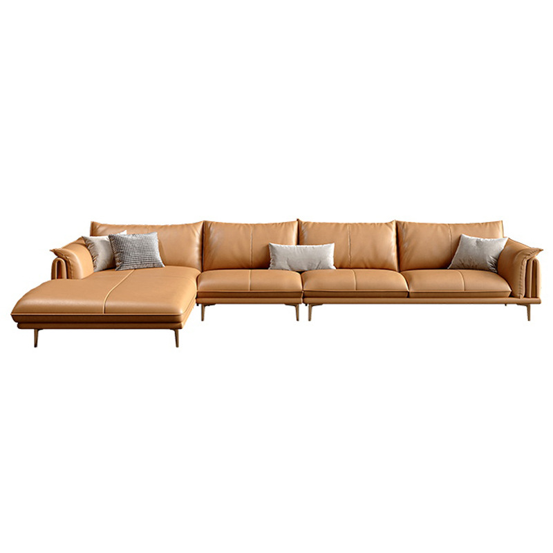 Rovigo Microfiber Leather Sofa 94.49"D+70.08"D (Right Lounge)