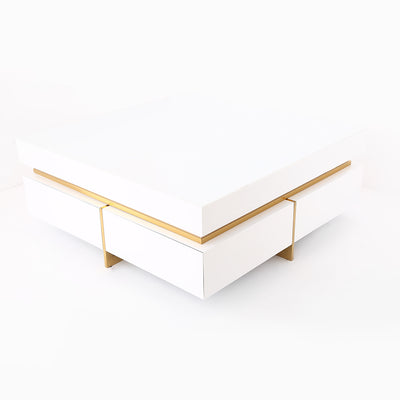 Imperia Black Tempered Glass Coffee Table 43.31"D
