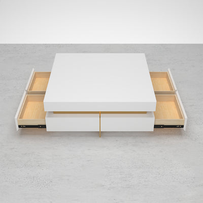 Imperia Black Tempered Glass Coffee Table 43.31"D