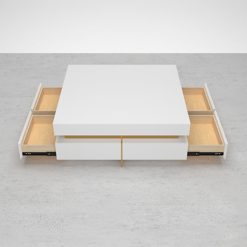 Imperia Black Tempered Glass Coffee Table 43.31"D