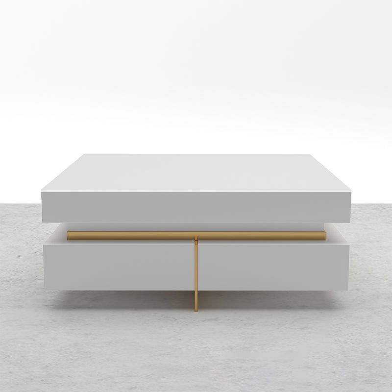 Imperia Black Tempered Glass Coffee Table 43.31"D