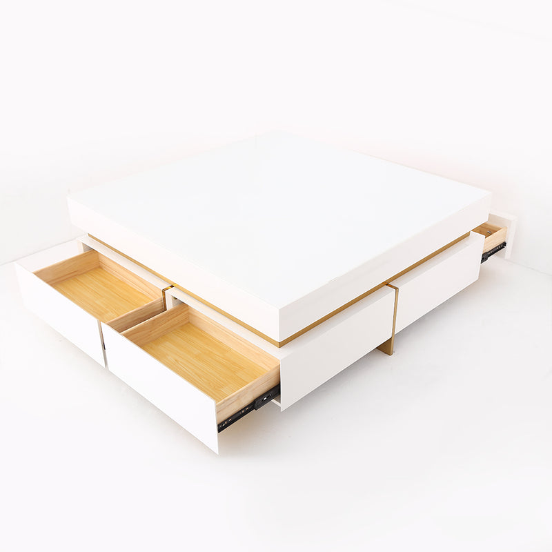 Imperia Black Tempered Glass Coffee Table 43.31"D