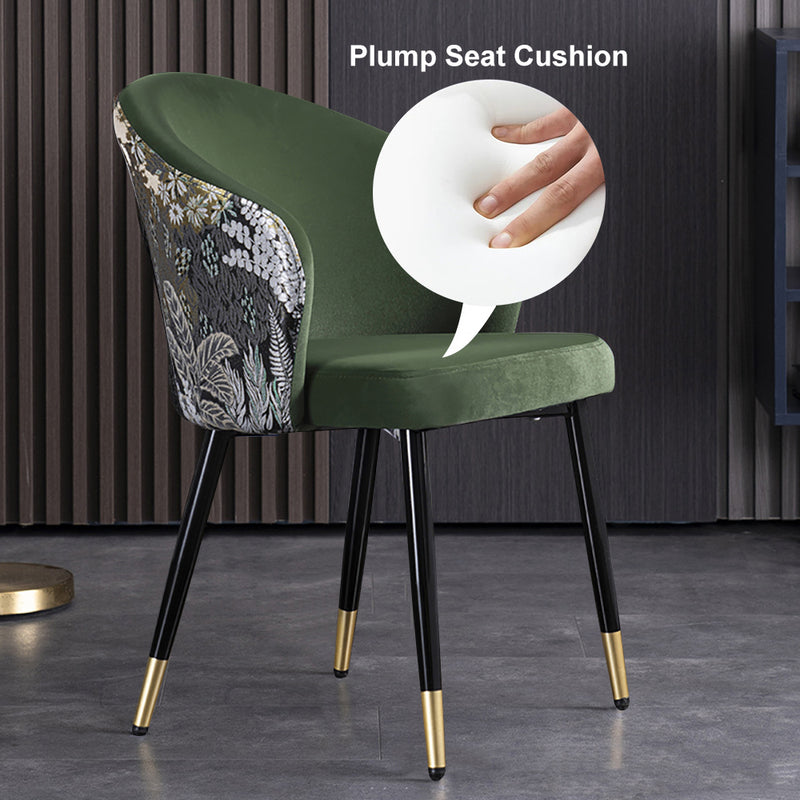 Gioia Tauro Velvet Dining Chair 17.32"D (With 2 Chairs)