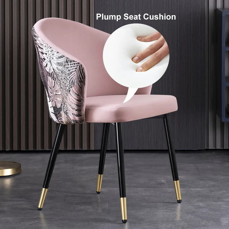 Gioia Tauro Velvet Dining Chair 17.32"D (With 2 Chairs)