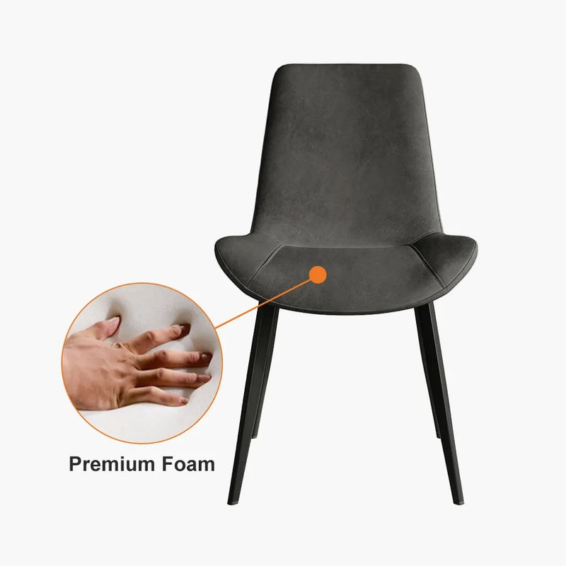 Gioia Tauro Leather Dining Chair 17.32"D (With 2 Chairs)