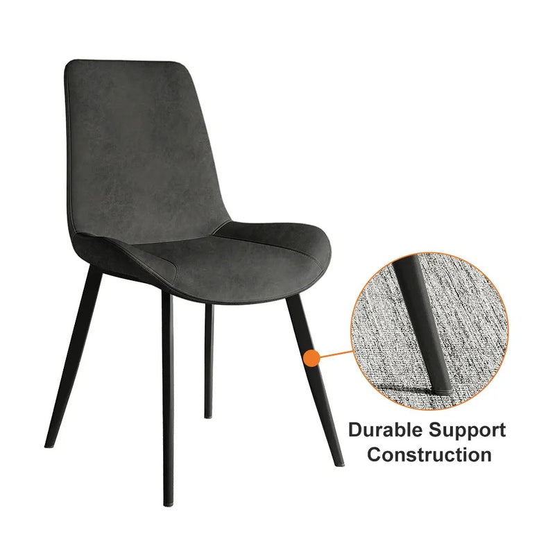 Gioia Tauro Leather Dining Chair 17.32"D (With 2 Chairs)