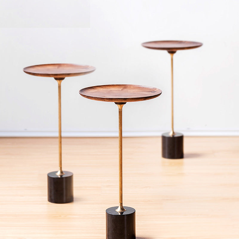Altamura Walnut  Side Table 11.02"D