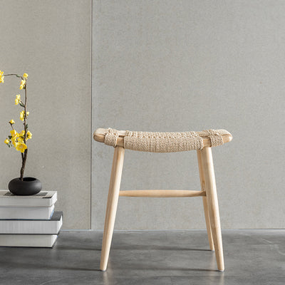 Udine Wood Ash Ottoman 12.20"D