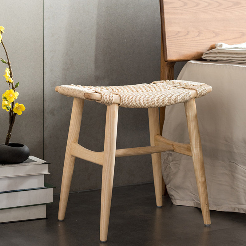 Udine Wood Ash Ottoman 12.20"D