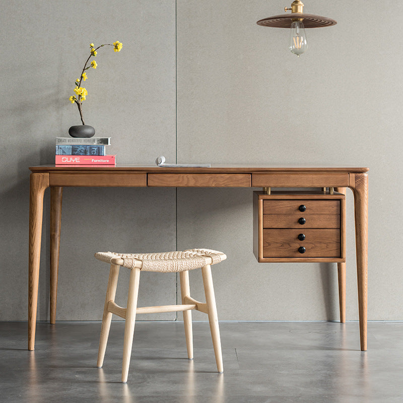 Udine Wood Ash Ottoman 12.20"D