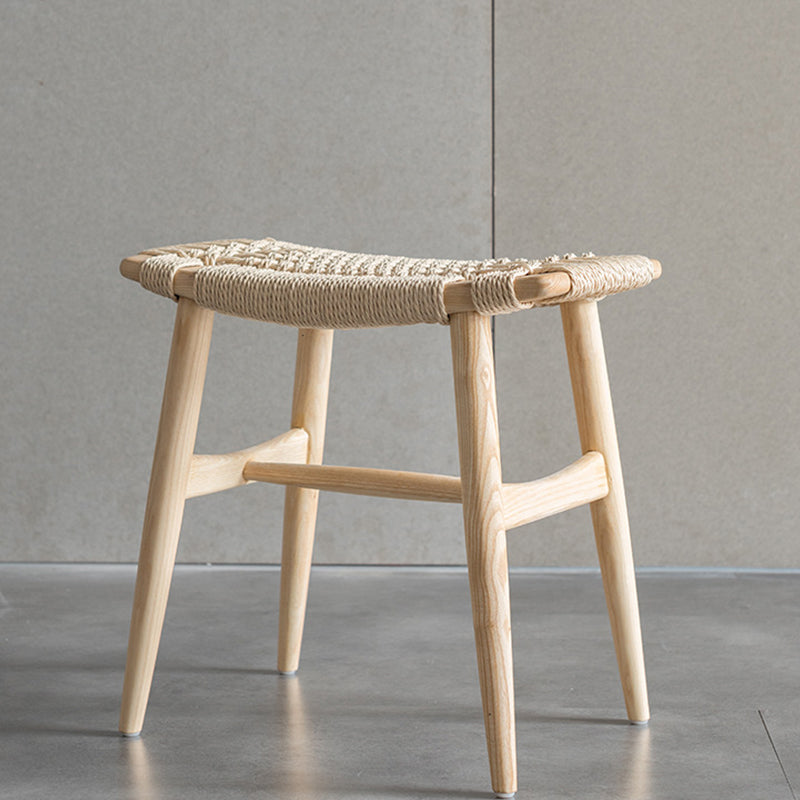 Udine Wood Ash Ottoman 12.20"D