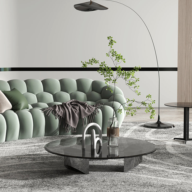Schio Black Tempered Glass Coffee Table 35.43"D