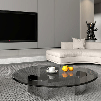 Schio Black Tempered Glass Coffee Table 35.43"D